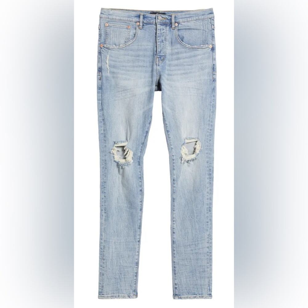 Purple Brand P002 Distressed Skinny Jeans Men’s size 30  Blue Designer Denim